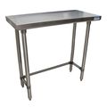 Bk Resources Stainless Steel Work Table Flat Top With Open Base 48"Wx18"D VTTOB-1848